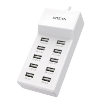 iSnatch USB punjač 10A 50W (bela)