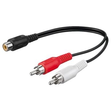 Goobay Y kabl 2x RCA m- RCA f 20cm