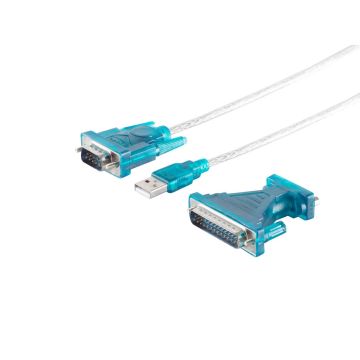USB 2.0 na RS-232 adapter kabl sa DB25 adapterom 0.8m
