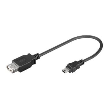 Adapter kabl miniUSB m - USB A f 0.2m 95006