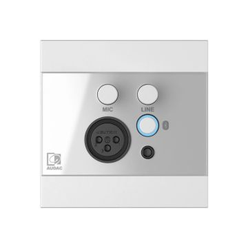 Audac WP225/W - Zidni mikser mikrofon, line i Bluetooth 80×80mm, beli, EU