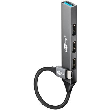 Goobay USB-C hub sa 4 porta (3x USB-A 2.0 + 1x USB-A 3.2)