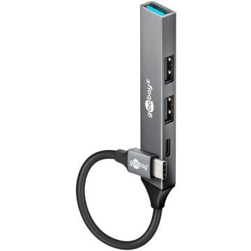Goobay USB-C hub sa 4 porta (2x USB-A 2.0 + 1x USB-A 3.2 + 1x USB-C 2.0)