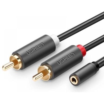 Kabl 1x 3.5mm f - 2x RCA m Ugreen AV102 1m