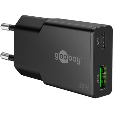 Goobay USB-C dual slim brzi punjač 20W