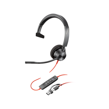 HP Poly BW 3310 monauralne slušalice Microsoft Teams USB-C HS + USB-C/A