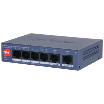 Dahua CS4006-4ET2GT-36 upravljivi Layer 2 PoE 4-portni switch sa 2 gigabitna uplink-a