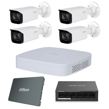 Dahua komplet 4 IP 4Mpix varifokalne kamere