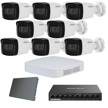 Dahua IP komplet 8 Eco kamere 2Mpix