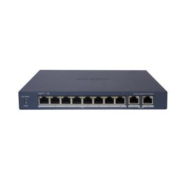 Hikvision DS-3E1510P-EI 8-portni gigabitni PoE svič sa 2 RJ45 porta