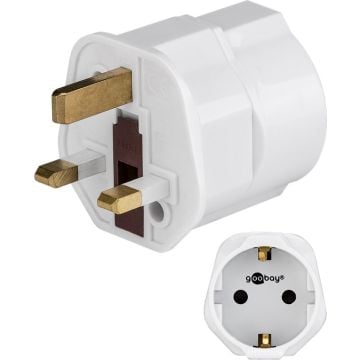 Goobay putni adapter Šuko-UK (beli)