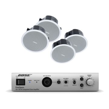 BOSE FreeSpace komplet ozvučenja: 4× ugradni plafonski zvučnik FS4CE, integrisano pojačalo IZA190-HZ