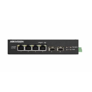 HikVision DS-3T0506HP-E/HS 4-portni PoE switch + 2x SFP