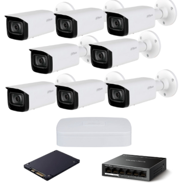Dahua IP komplet 8 bullet kamera 4Mpix