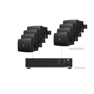 AUDAC PURRA5.8I - Komplet ozvučenja: 8× zidni zvučnik WX502MK2, pojačalo SCP224