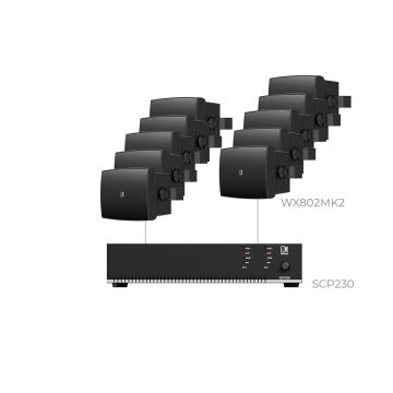 AUDAC PURRA8.10I - Komplet ozvučenja: 10× zidni zvučnik WX802MK2, pojačalo SCP230