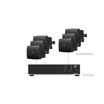 AUDAC PURRA8.6I - Komplet ozvučenja: 6× zidni zvučnik WX802MK2, pojačalo SCP224