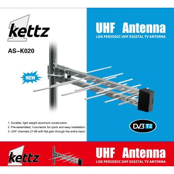 Kettz AS-K020 Antena TV/FM/T2 - RF konektor