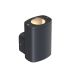 Spoljna zidna lampa E250414, 1×GU10, aluminijum sa staklom, IP54, crna