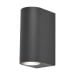 BRAYTRON BG32-00222 - spoljna zidna lampa 2×GU10, aluminijum, IP44, siva