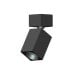 Nadgradna spot lampa GU10, mat crna, pravougaona, podesiv ugao - IP20