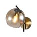 Zidna lampa TALIA29 - 1×E14, bakar/crna, amber kugla, aluminijum, IP20