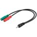 Adapter 3.5mm STm (4pin) - 2x 3.5mm STf