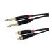 Audio kabl 2x 6.3mm M mono- 2x RCA M 2m