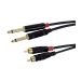 Audio kabl 2x 6.3mm M mono- 2x RCA M 5m