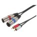 Audio kabl 2x XLR m- 2x RCA m 1m