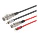 Audio kabl XLR F- RCA M crveni i crni 3m (par)