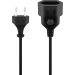 Goobay Europlug produžni kabl 2 m, crni – CEE 7/16