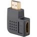 Adapter HDMI F-HDMI M  90° Flat 8K