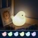 LED punjiva nocna lampa ptica - višebojno svetlo, silikon, USB punjenje, 5V DC