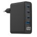 Gembird TA-UC-PDQC100LCD-01-BK - 100W GaN USB punjač, LCD