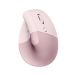 Logitech Lift Vertical - bežični ergonomski vertikalni miš, roze