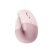 Logitech Lift vertikalni ergonomski bežični miš, roze