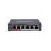 Hikvision DS-3E0106P-E/M(B) - 4-portni Fast Ethernet neupravljivi PoE svič, Long Range 300m