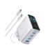 Anker 140W GaN zidni brzi punjač - 4 porta (3x USB-C, 1x USB-A), srebrni