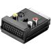 Goobay SCART Adapter with Passthrough (IN/OUT) - SCART male (21-pin) &gt; Scart female (21-pin) + 3x RCA female &gt; Mini-DIN 4 female (S-Video)