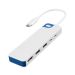 Targus HyperDrive Flex HD4101BUGL - 5-portni USB-C hub, HDMI, 100W PD, belo-plavi