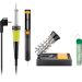 Goobay Lead-Free Soldering Set Advanced, 4 Pieces - 30 W, with soldering iron, soldering iron stand, desoldering pump and solder