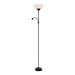 Podna lampa 1xE27 + 1xE14 crni aluminijum - samostojeca, podesiv smer svetlosti