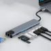 Prosto HUB-USBC1/8 USB-C hub 8u1 - HDMI 4K, LAN, čitač kartica, PD 100W
