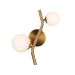 Zidna lampa E201753 - 2×G9, mesing, aluminijum i staklo, IP20