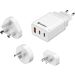 Sandberg 3in1 TravelCharger USB-C/A 65W - putni punjač