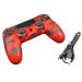 Gembird JPD-Wireless-Thrillershock - bežični gamepad PC/PS4, CAMO crveni