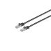 S-IMPULS RJ45 patchcable w. CAT 7 rawcable PIMF black 1m
