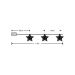 MODEE ML-C3029 - LED svetleći niz zvezde, 10 LED, 0,9 m, baterije