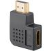 Adapter HDMI F-HDMI M  90° Flat 8K